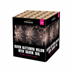 Silver Glittering Willow with Silver Blinking Tail